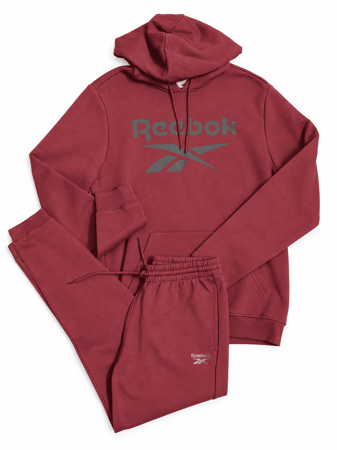 Conjunto deportivo Reebok sudadera y jogger vino