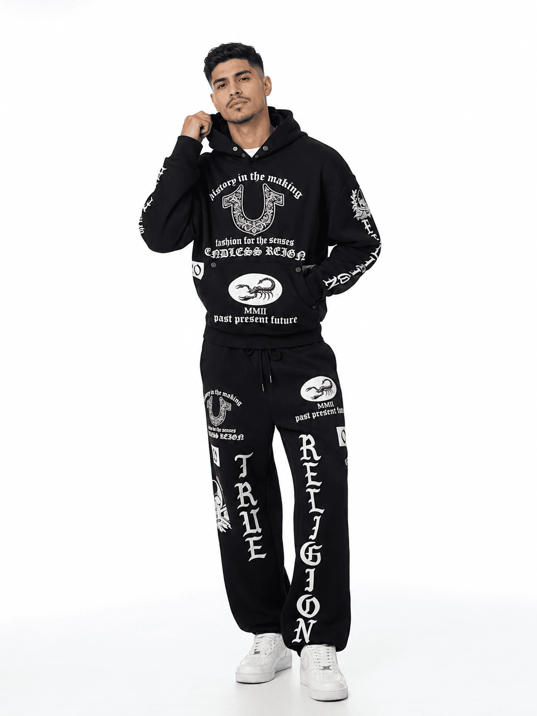 Conjunto True Religion negro Endless Reign