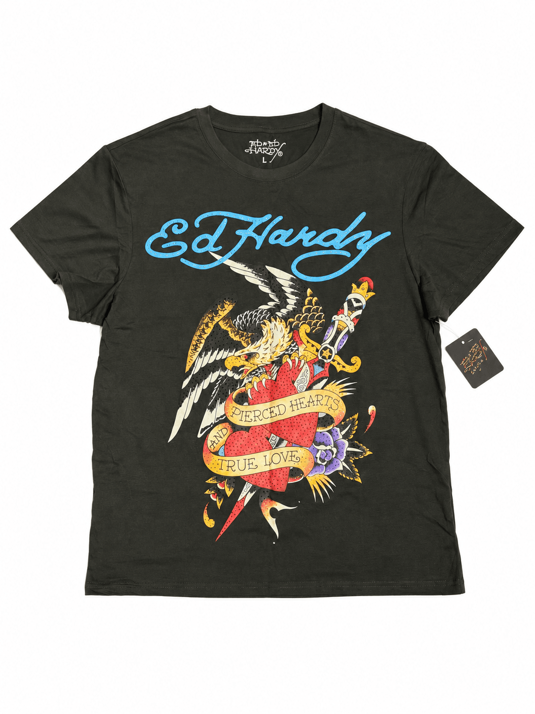 Camiseta Ed Hardy verde oscuro gráfica