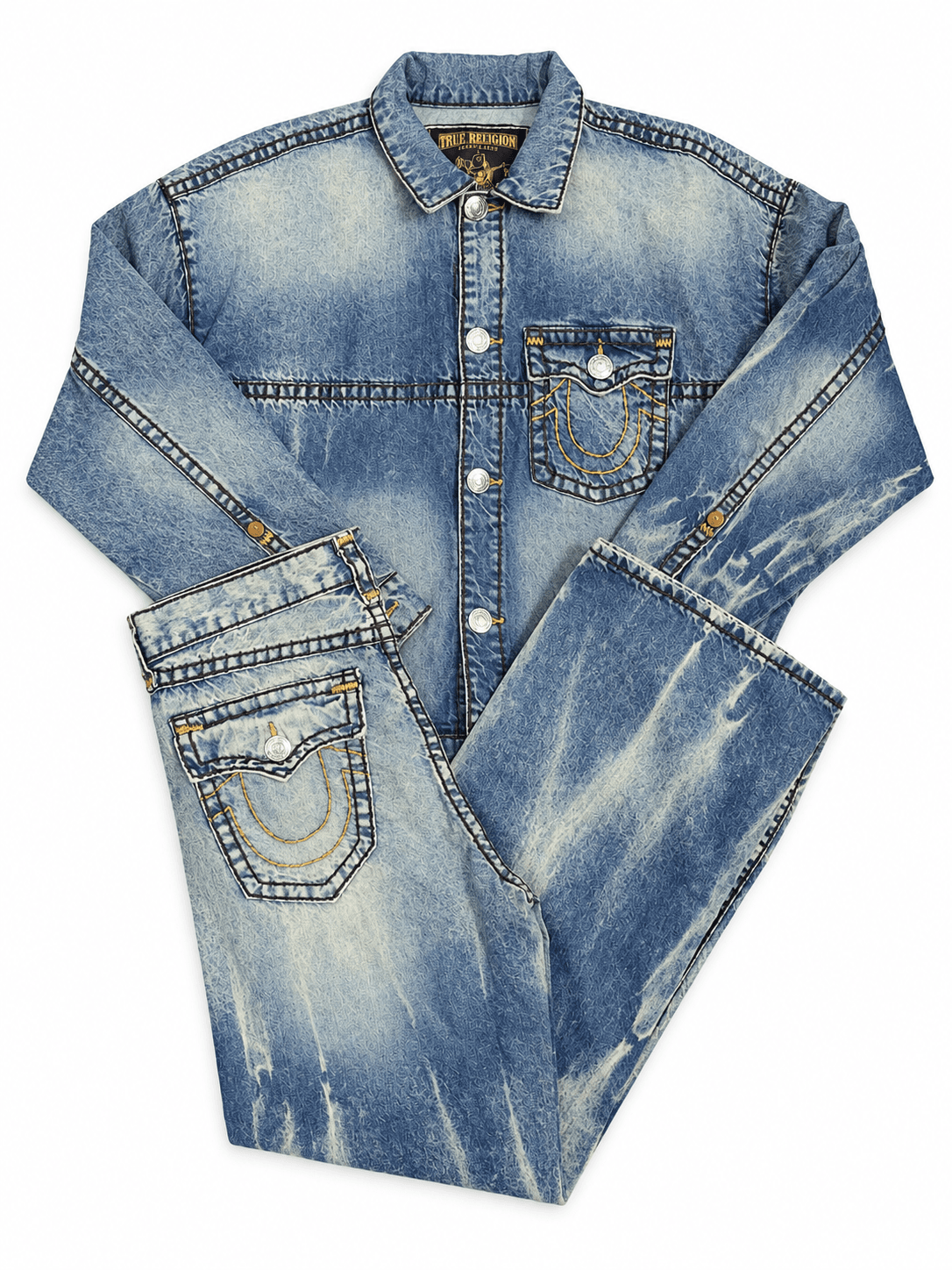 Conjunto denim True Religion claro