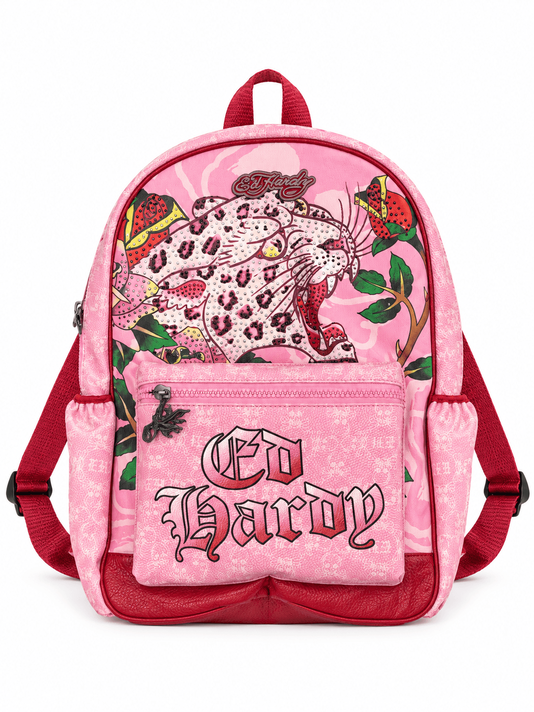 Mochila Ed Hardy rosa leopardo