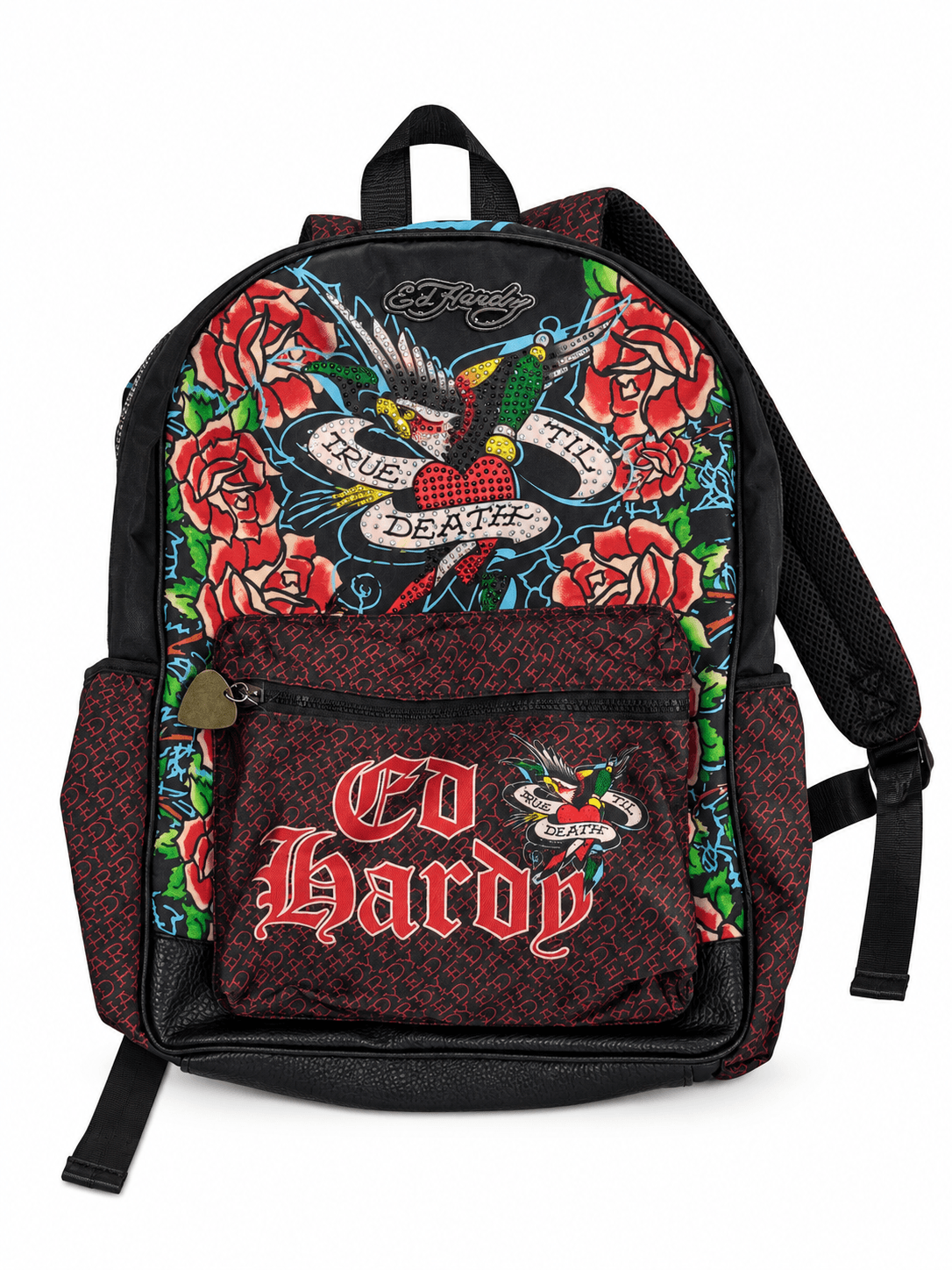Mochila Ed Hardy rosas y colibrí